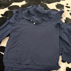 6 Navy Blue short and Long Sleeve Polo Shirt